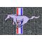 79-93 Ford Mustang Steel Blue/Crystal Blue Cutpile Frt & Rr Floor Mat w/Silver Pony Emblm (Set of 4)