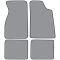 79-93 Ford Mustang Blue Cutpile Front & Rear Floor Mat w/Silver Pony Emblem (Set of 4)