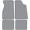 79-93 Ford Mustang Graphite Cutpile Front & Rear Floor Mat w/Silver Pony Emblem (Set of 4)