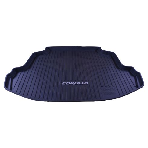 14-15 Toyota Corolla Molded Black Rubber ~COROLLA~ Logoed All Weather Trunk Cargo Liner Mat (TY)