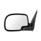 99-02 Chevy Silverado Blk & Chrome Power Mirror LH