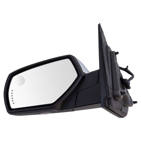 14-17 Silverado,Sierra 1500; 15-17 2500,3500 Pwr-Fold Heat Memory Signal Puddle Chrome Mirror LH