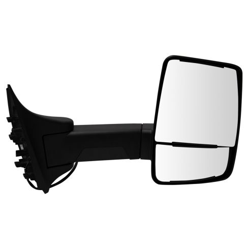 99-07 F250-F550; 00-05 Excursion (Long Arm, Dual HTD Glass) Upgraded Power Txt Blk TOW Mirror RH
