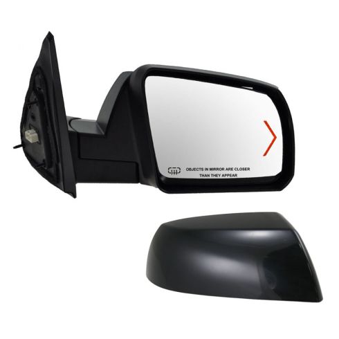 Mirror POWER HEATED with TURN SIGNAL and Smooth Black Cap Passenger Side