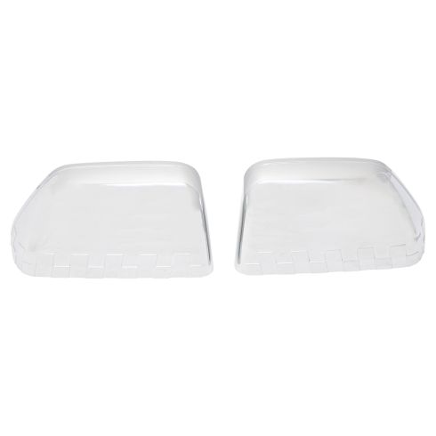 15-18 Ford F150; 17-18 Raptor (w/OE or AF TOW Mirror) UPGRADE Checker Flag Style CHROME Mir Cap PAIR