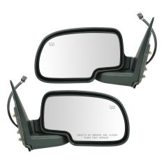 1999-02 GM Truck Pwr Htd blk w/blk cover Pair