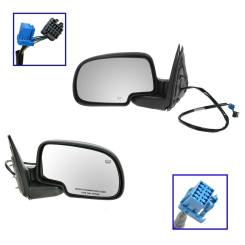 03-06 Chevy Tahoe Pwr Htd w/Text Cap Mirror Pair