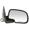 99-02 Sierra Power Mirror Blk w/Gloss Blk Cap Pair