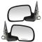 99-02 Sierra Power Mirror Blk w/Gloss Blk Cap Pair