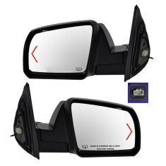 Mirror POWER HEATED with TURN SIGNAL and Smooth Black Cap PAIR
