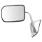 88-93 Dodge Ram Charger Pickup Mirror Chrome Folding Manual Pair