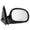 97-01 F150 Manual Mirror w/Flat Black Cap Pair