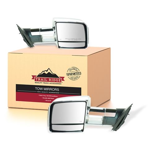 07-16 Toyota Tundra Pwr Htd Tinted LED TS Chrome Tow Mirror PAIR