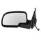 99-02 Sierra Power Mirror Blk w/Flat Blk Cap PAIR