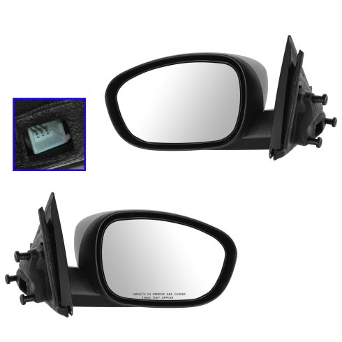 06-10 Dodge Charger Power Textured Fixed Mirror PAIR