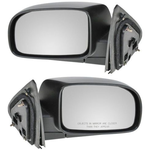 07-10 Hyundai Sante Fe Black Textured Power Heated Mirror PAIR