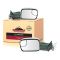 94-97 Dodge Ram 1500 2500 3500 Power TS Chrome Cap Tow (Perf Upgrade 2010 Look) Mirror PAIR (TR)