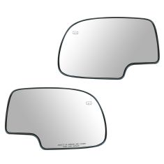99-07 GM Full Size PU, SUV Power Heated Mirror Glass w/Backing Plate Pair