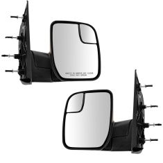 10-13 Ford Van (w/Integrated Spotter ) Textured Black Manual Mirror PAIR