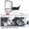 12 Ram 1500, 2500, 3500 Power Heated Puddle Light Turn Signal Mem Chrome Tow (Flip Up) Mirror PAIR