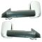 12 Ram 1500, 2500, 3500 Power Heated Puddle Light Turn Signal Mem Chrome Tow (Flip Up) Mirror PAIR