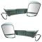 12 Ram 1500, 2500, 3500 Power Heated Puddle Light Turn Signal Mem Chrome Tow (Flip Up) Mirror PAIR