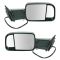 12 Ram 1500, 2500, 3500 Pwr Heated Puddle Light Turn Signal Texured Black Tow (Flip Up) Mirror PAIR