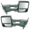 04 Ford F150 New Body; 05-12 F150 Power (w/Black Textured Cap) Tow Mirror PR (09 Style) (TR)