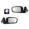 03-07 Honda Accord Coupe Power Heated Gloss Black Mirror PAIR