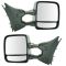 05-15 Nissan, Suzuki PU, SUV Manual Dual Swing Telescoping Textured Tow Mirror Upgrade PAIR (TR)