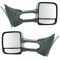 05-15 Nissan, Suzuki PU, SUV Manual Dual Swing Telescoping Textured Tow Mirror Upgrade PAIR (TR)