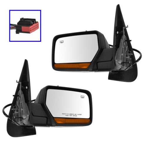 07-13 Expedition, Navigator Power Fold, Htd, Pud Light, Memory, LED Turn Signal Text Bl Mirror PAIR