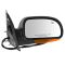 04-07 GM Mid Size SUV Pwr Htd Smooth Fin Mirror Man Fold w/Amber Turn Sig Cvr PAIR