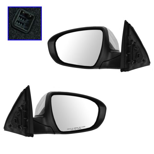 12-13 Kia Optima Power Heat Signal Power Fold Chrome Cap Mirror PAIR