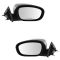 06-10 Chrysler 300; 05-08 Dodge Magnum Manual Folding Power Heated Black w/Chrome Cap Mirror Pair