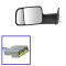 94-97 Dodge Ram 1500, 2500, 3500 Power Textured Blk Towing Mirror (w/Spt Brkts & 4th Gen Head) PAIR