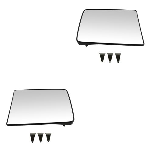 04-14 F150 NB; 99-15 F250SD-F550SD (w/Afterm Tow Mirror) Non Htd Mirror Glass w/Backing Plate Pair
