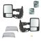 08-15 Ford SD PU Pwr Fold, Pwr Teles, Htd, Mem, Smoked Trn Sig & Clrnce Lite Tow Mirror Chrome PAIR