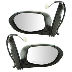 14-16 Honda Odyssey Mirror Power Black Texture Pair