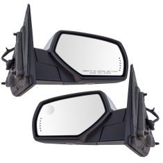 14-17 Silverado,Sierra 1500; 15-17 2500,3500 Pwr-Fold Heat Memory Signal Puddle Chrome Mirror PAIR