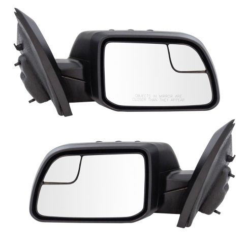 11-14 Ford Edge Power Blind Spot Textured Black Mirror PAIR