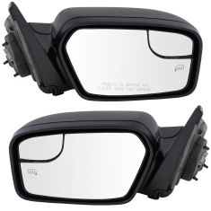 11-12 Ford Fusion Power Heated w/Spotter Glass Textured Black Mirror PAIR