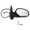 09-14 GM FS SUV Power Folding, Htd, Mem, Puddle Light w/BSM & Chevron TS Textured Cap Mirror PAIR