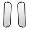 Heavy Duty Truck 16 x 7 OEM Style Ribbed Back Stainless Steel West Coast Mirror PAIR