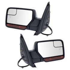 Pwr Pwr-Fold Heat Memory Turn signal Puddle Mirror Pair Chrome