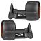 03-07 GM Truck Power Heat Amber Signal Text Black Tow Mirror Pair (Trail Ridge)