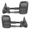 03-07 GM Truck SUV Power Heated Red Chevron Signal Text Black Tow Mirror PAIR (Trail Ridge)