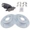 Rear Performance Rotor & Posi Metallic Pad Kit 04-12 Gm FWD