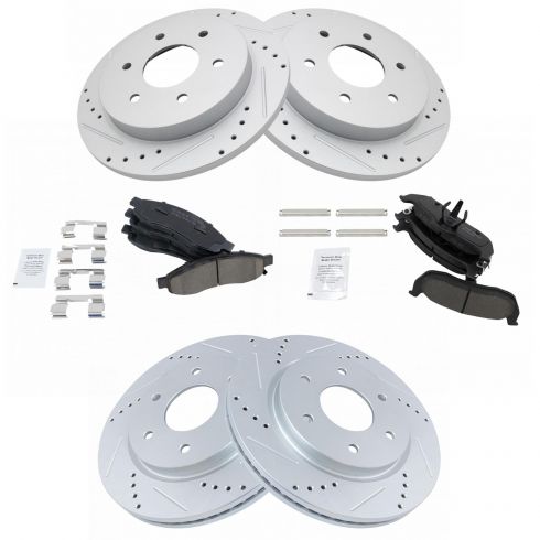 Front and Rear Performance Ceramic Brake Pads For INFINITI QX56 NISSAN ARMADA