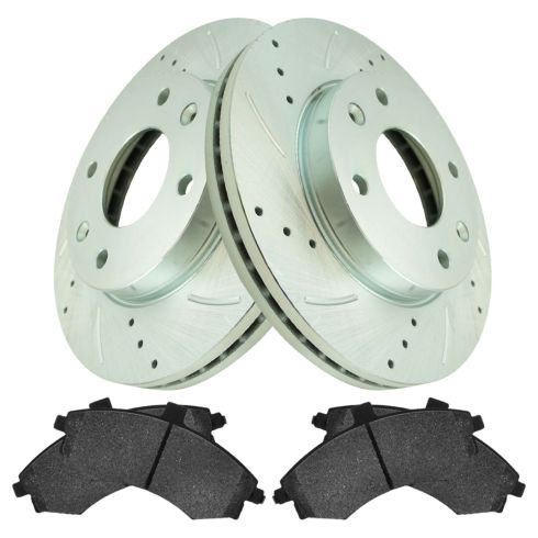02-06 Elantra  Front Semi Metallic Brake Pad & Performance Rotor Kit